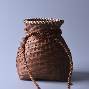 Бамбуковая корзина из бамбука ручной работы Маленькая рыбная корзина Маленькая бамбуковая корзина Бамбуковая корзина для сбора чая