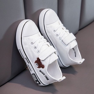 Children's Shoes Spring and Autumn New Fashion Boys Low Canvas Shoes for Baby Soft Sole sneaker Girls White Sneakers