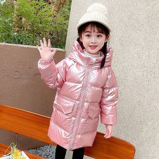 Children's Down Jacket Winter White Duck Down Wash-Free Foreign Style Mid-Long Boys' and Girls' Thickened Warm Down Fashionable Jacket
