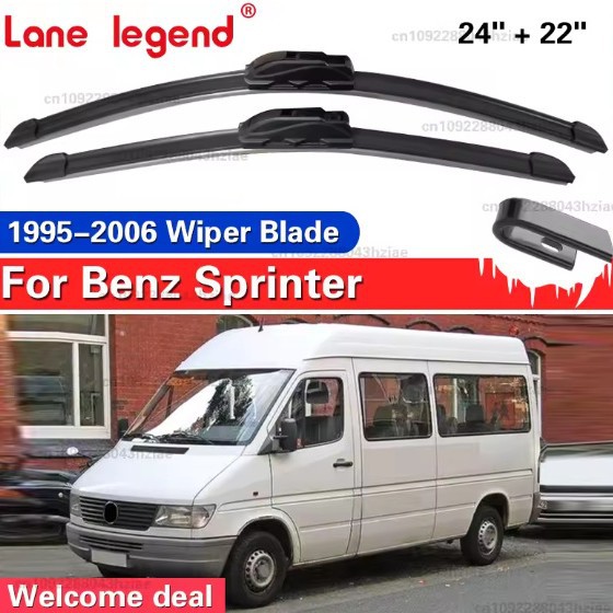 1995-2006 yillarda ishlab chiqarilgan Mercedes-Benz Sprinter modellarining 24/22 dyuymli old oynalari uchun artgich pichoqlari.