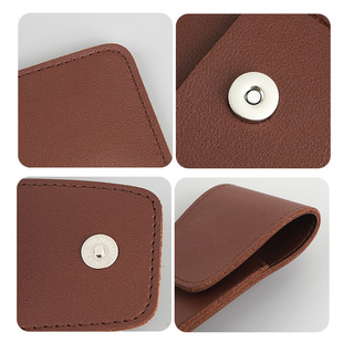 Vintage Old-Fashioned Razor Storage Protective Leather Case Convenient Foldable Manual Razor Razor Blade Storage Bag