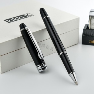 Wholesale Black Metal Signature Pen Gel Pen Business Gift Pen Ball Pen Advertising Water Pen logo
