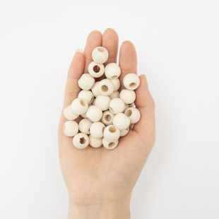 18mm Large Hole Wood Beads Round Wood Beads Natural Log Wood Beads Loose Beads Handstring diy Accessories Free Shipping Curtain Beads