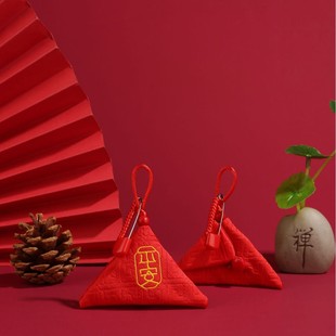 Red Triangle bag blessing bag embroidery blessing Rune bag infant fetal hair amulet sachet sachet wholesale