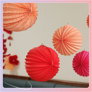 Little Red Book Same Wedding Room Honeycomb Ball Watermelon Lantern Paper Lantern Ceiling Decorations Engagement Arrangement Wedding
