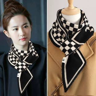 Plaid Scarf Winter Collection Cashmere Fashion All-match Shawl Women's High Sense Winter Tassel Plaid Wholesale
