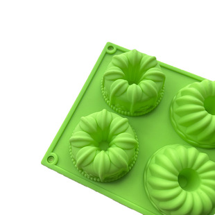 Hot sale 6 even angel flower hollow donut silicone cake mold Castle jelly pudding mold DIY baking tools