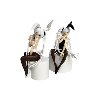 Fate sky spring sun and wild dome bunny girl dome girl black and white sitting posture two-dimensional beautiful Girl hand-made model ornaments