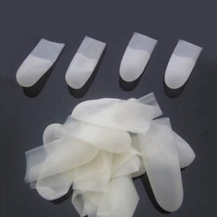Wholesale cut finger sleeve latex ultra-thin transparent frosted waterproof non-slip crack electronic note turning work finger sleeve