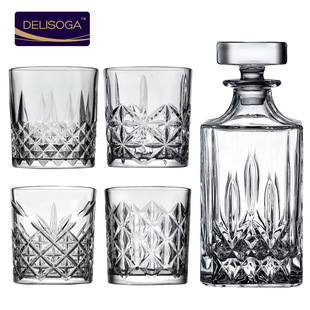 DELISOGA European-style Shuguang Series Foreign Wine Glass Creative Crystal Glass Drink Glass Whisky Beer Glass