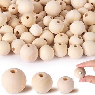 Spot wholesale wooden beads 6-40mm handmade beaded logs loose beads lotus round beads diy lotus jewelry accessories