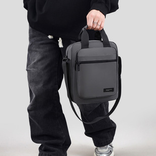 Cross-border Fashion Men's Bag 2025 New Vertical Men's Casual Shoulder Crossbody Handbag Multi-compartment Oxford Cloth Bag