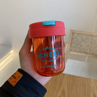 Summer Creative ins Style Straw Cup Straw Cute Mini Small Men's and Women's Student Plastic Water Cup Internet Celebrity Portable