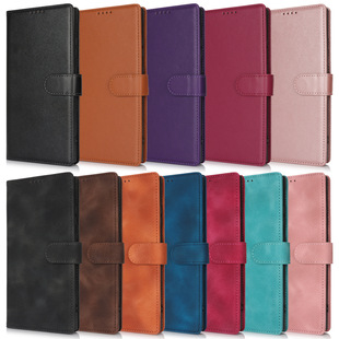 For Galaxy S24 Ultra Leather Case Galaxy S23 Ultra Double Hanged Wallet Card Leather Case