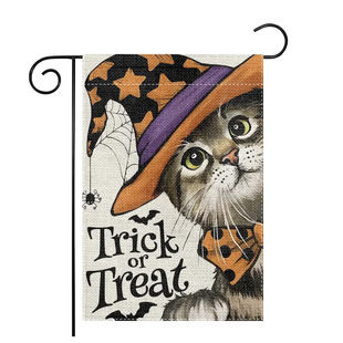 2024 New Cross-border Halloween Ghost Festival Decoration Horror Skull Flag Pumpkin Door Hanging Tag