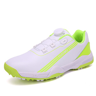 Men's and women's shoes leather waterproof sneaker autumn and winter new automatic knob casual running shoes lightweight non-slip wear-resistant