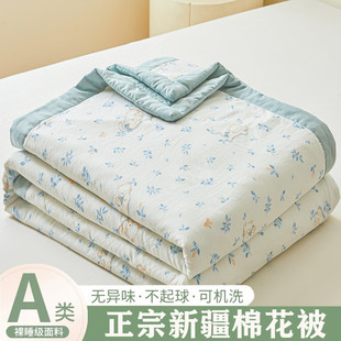 Class A Mother and Infant Grade Super Soft Washable Cotton Quilt Breathable Air-conditioning Quilt Double Thin Summer Cool Quilt Machine Washable Summer Quilt