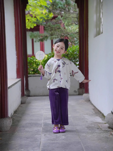 Hanfu Весенний и Осенний детский старинный костюм Tang тонкий костюм для девочек высокого класса Hanfu куртка-бабочка