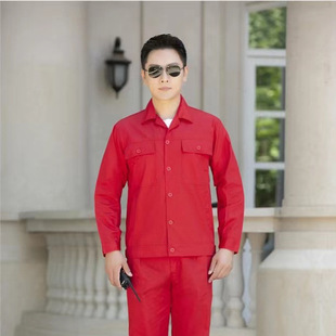 Summer thin long short sleeve work clothes suit machine repair hardware factory button zipper suit collar labor protection work clothes