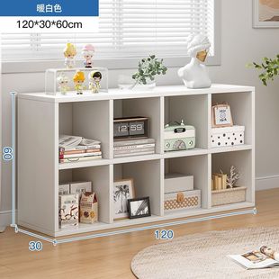 Semi-enclosed Bedside Partition Cabinet Bedroom Storage Cabinet Bedside Storage Cabinet Bookshelf Storage Rack Floor-standing Lattice Storage Cabinet