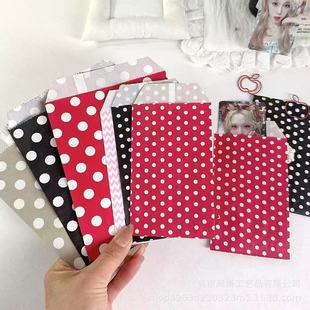 Dot Paper Bag Collection Card Packaging Gift Bag Small Card Handbook Packaging Cute Candy Bag Blogger Same