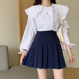 Factory Supply Pleated Skirt Large Size Women's High Waist Japanese Style Slim Skirt New Fashionable Summer Fashion Skirt