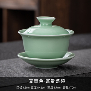 Gaiwan чайная чашка Dehua белый фарфоровый чайный сервиз большой тост чайная чаша синий и белый фарфор Керамика Ручная роспись кунг-фу Одиночная трехкомпонентная чаша