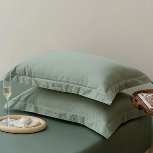 Cotton Pillowcase Pair Set Xinjiang Cotton Sanding Cotton Thickened Solid Color Japanese Style Unprinted Simple 4874 Single One