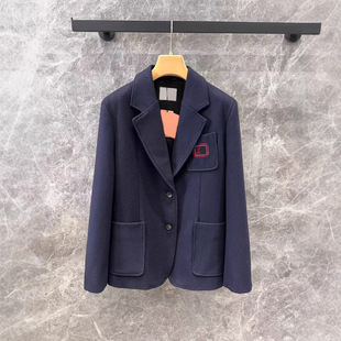 Nanyou M Home 24 Winter New Pocket Letter Embroidered Wool Suit Jacket + A Short Skirt
