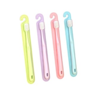 Adult soft bristle toothbrush wholesale household simple soft in-depth clean multi-color portable travel single toothbrush