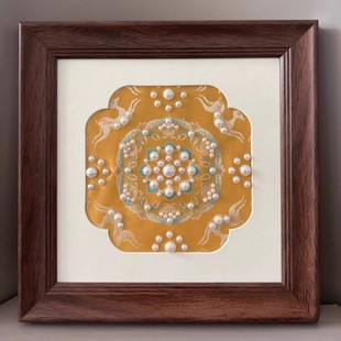 Festival non-heritage Song brocade pearl painting diy material hand-pasted national tide photo frame decorative painting warm-up activity gift