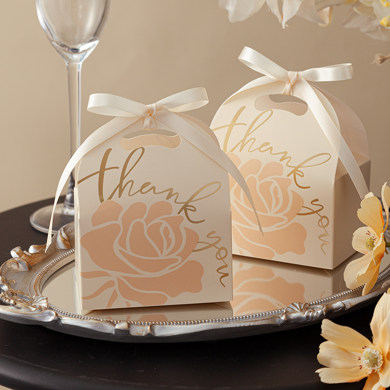 New Creative Satchel Wedding Candy Box Simple Niche Wedding Candy Box Wedding Packaging Gift Box Carton Candy Bag
