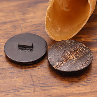 Black suit woolen coat with leather real horn buttons trench coat button suit sweater buttons wholesale