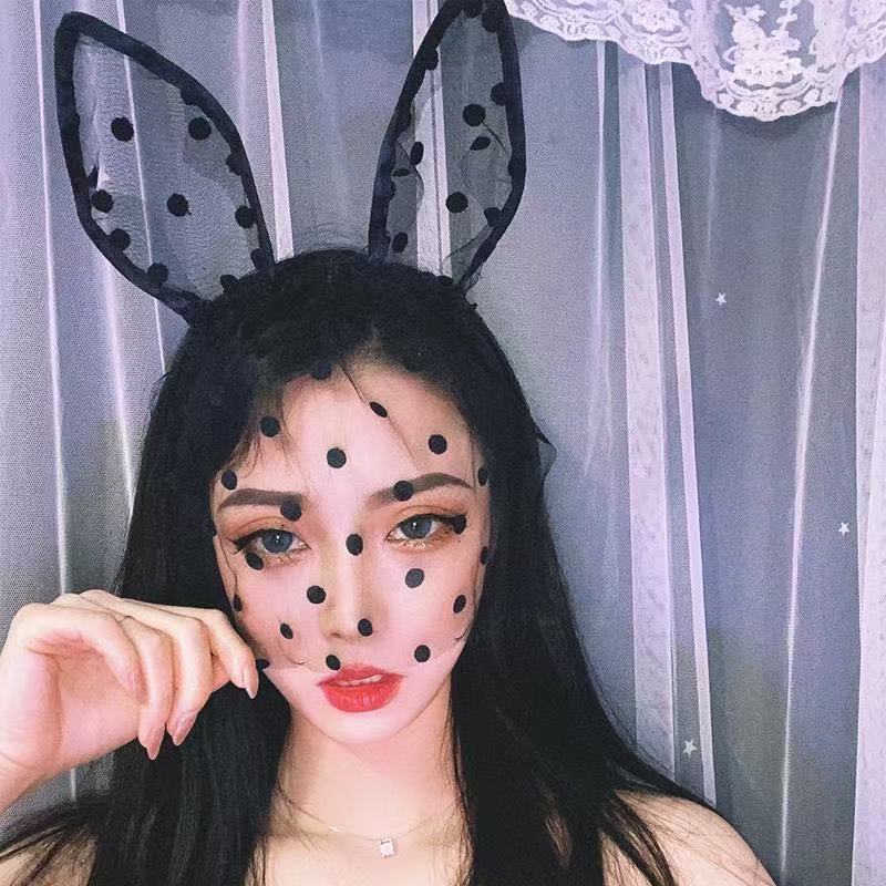 A variety of headdress collection hair accessories Halloween cat ears sexy veil hairband Internet celebrity cute lace rabbit ears