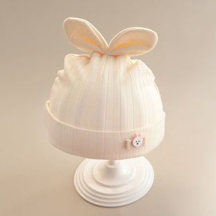 Baby hat pure cotton newborn newborn baby hat spring and autumn thin men and women Baby 0-3 months nursing halogen door hat