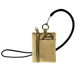 Lanyard Small Card Holder 2025 New Tactical Mini Coin Purse Outdoor Sports Headphone Cosmetics Bag Coin Bank Bag
