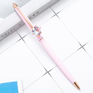 Diamond Ballpoint Pen Spot Wholesale Diamond Cartoon Creative Shape Pen Tip Diamond Pen Fashion Plated Rod Ballpoint Pen