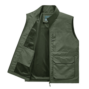 Quick-drying Multi-bag Vest Men's Middle-aged and Elderly Loose Plus Size Casual Photographic Vest Lap Waistle Sleeveless Jacket Men's