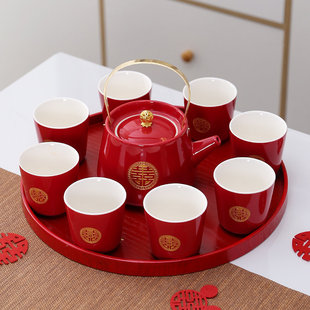 Свадебный тост Чайная чашка Сопровождение Церемонии костюм Бытовая Happy Cup Счастливый чайник для обрученных молодоженов с свадебным чайным набором