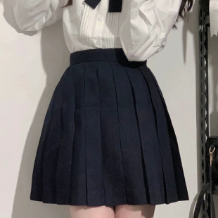 Jk Uniform Japanese Basic Long-Sleeve Shirt with Pleated Design, College Style, Loose and Versatile, Sweet and Fresh Matching Top