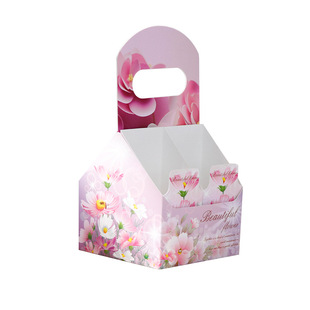 Advanced portable flower box gift box custom ins style gift box floral coffee milk tea gift box