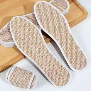 Mai grass insole men's sweat-absorbent deodorant women's soft bottom not tired feet sweat-absorbent linen antibacterial breathable fragrance soft bottom comfortable