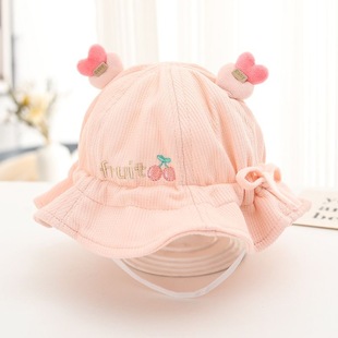 Baby hat spring and autumn sun hat sun protection hat baby boy thin fisherman hat cute super cute baby tire hat female