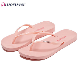 Luo Fu Classic Couple Men's and Women's Flip-Flops Summer Non-Slip Wear-Resistant Outer Wear Flip-Flops Beach Slippers Bath Bathroom