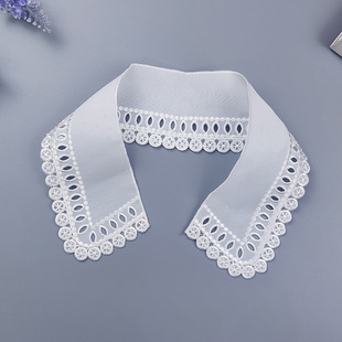 Chiffon embroidered fake collar large wholesale large spot doll collar polyester silk collar