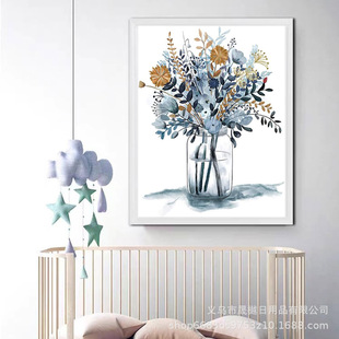 Cross-border Flower Diamond painting set picture round diamond full diamond square diamond living room bedroom decorative painting Children DIY wholesale