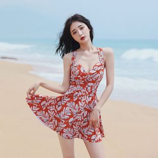 Korean Skirt One-piece Swimsuit Women's Conservative Slimming Simple 2022 Fashion ins Dongdaemun Hot Spring Wholesale Swimwear