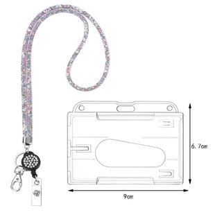 Manufacturer multi-color card holder certificate set student campus meal card water card subway access card lanyard halter keychain