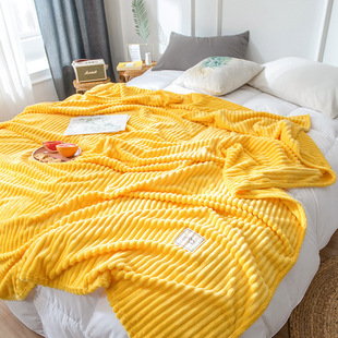 Foreign trade strip blanket simple milk velvet blanket nap sofa blanket coral flannel air conditioning blanket wholesale