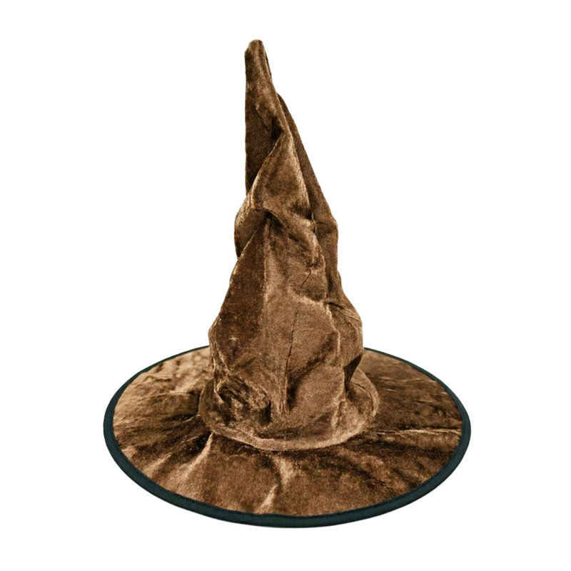 Halloween Wizard Hat Headwear, Pleated Pointed Witch Hat, Party Performance Cosplay Hat, Christmas Hat Accessories